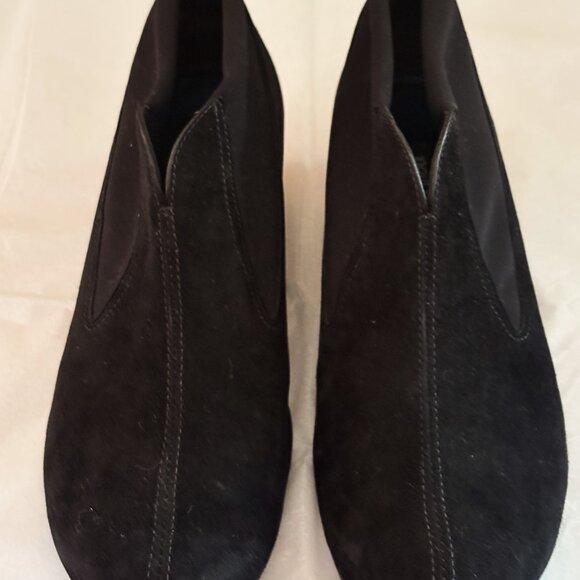 PAUL GREEN SUEDE BLACK ANKLE WEDGE BOOTIES SIZE: 9 - Picture 1 of 11
